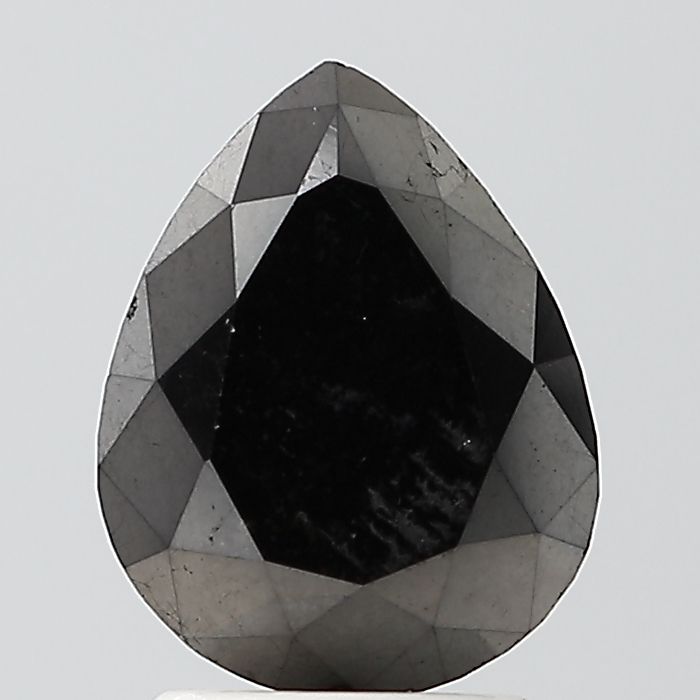 Pear Black Natural Diamond 2.52ct VS1 loose diamond