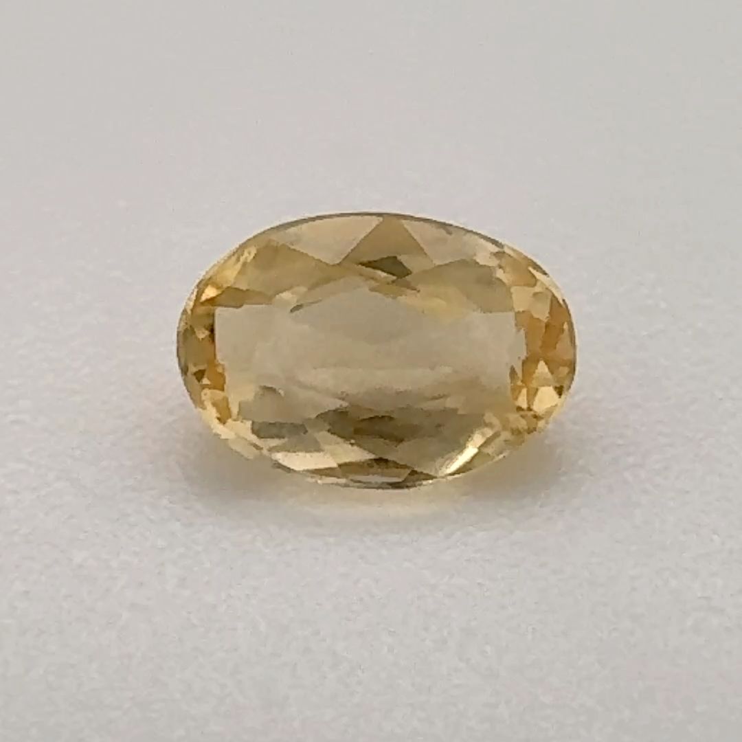 Oval Yellow Topaz 0.61ct loose gemstone