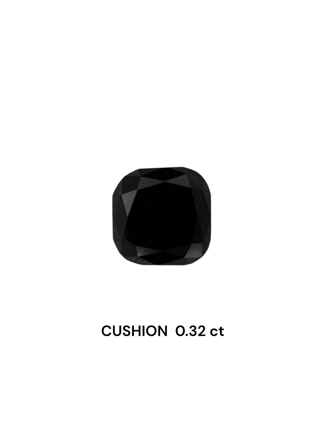 Cushion Fancy Black Natural Diamond 0.32ct VVS2 loose diamond