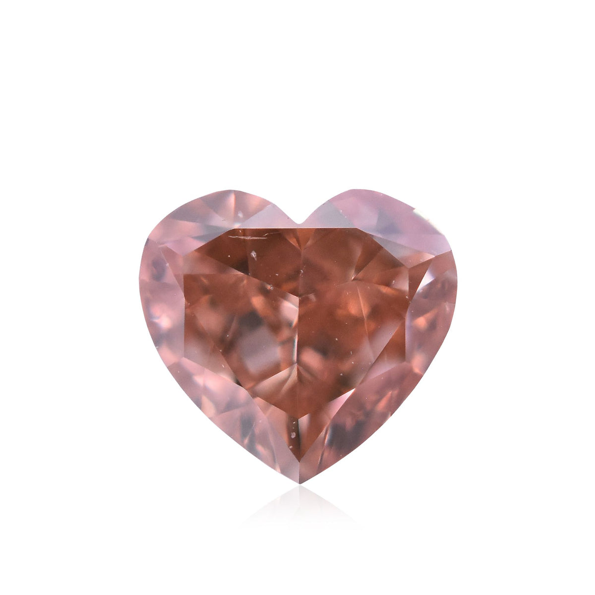 Heart Fancy Intense Orangey Pink Natural Diamond 0.24ct SI1 loose diamond