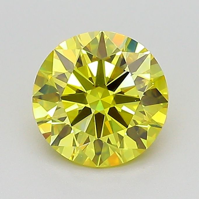 Round Fancy Vivid Yellow Lab-grown Diamond 1.09ct VS1 loose diamond