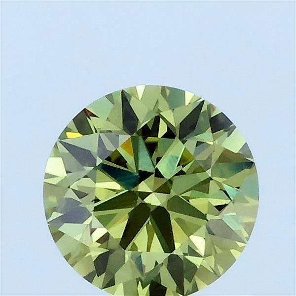 Round Fancy Vivid Green Lab-grown Diamond 0.92ct VS2 loose diamond