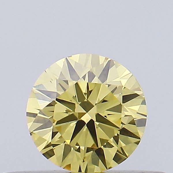 Round Fancy Intense Yellow Lab-grown Diamond 0.31ct VVS2 loose diamond