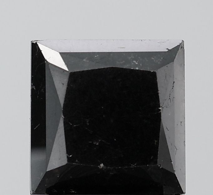Princess Fancy Black Natural Diamond 3.9ct VS2 loose diamond