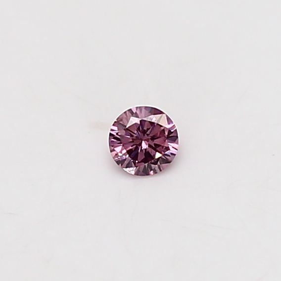 Round Fancy Intense Purplish Pink Natural Diamond 0.07ct loose diamond