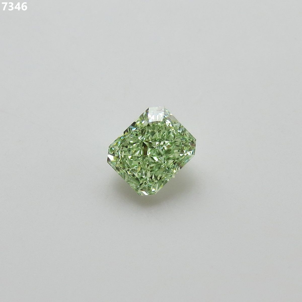 Radiant Fancy Intense Yellowish Green Natural Diamond 0.51ct VS2 loose diamond