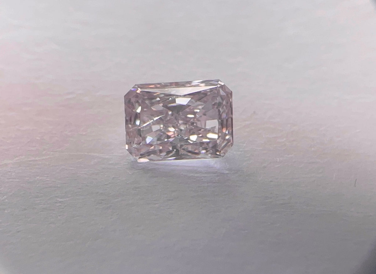 Radiant Fancy Purplish Pink Natural Diamond 0.44ct I1 loose diamond