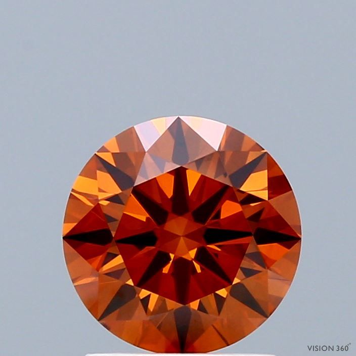 Round Fancy Intense Brownish Orange Lab-grown Diamond 1.51ct VS1 loose diamond