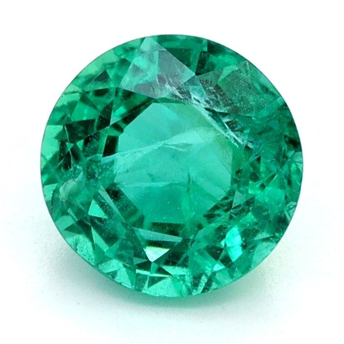 Round Green Emerald 0.59ct loose gemstone