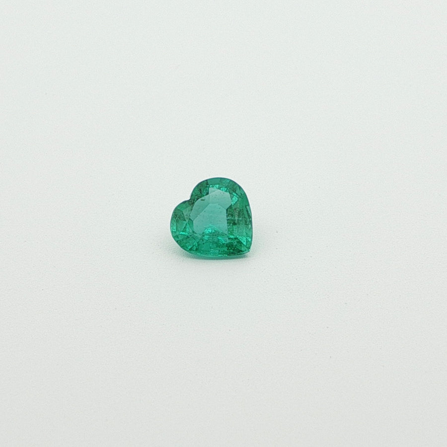 Heart Green Emerald 0.75ct loose gemstone