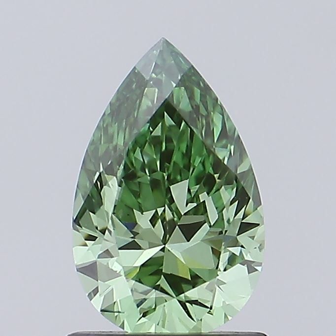 Pear Fancy Vivid Green Lab-grown Diamond 1.05ct VS2 loose diamond