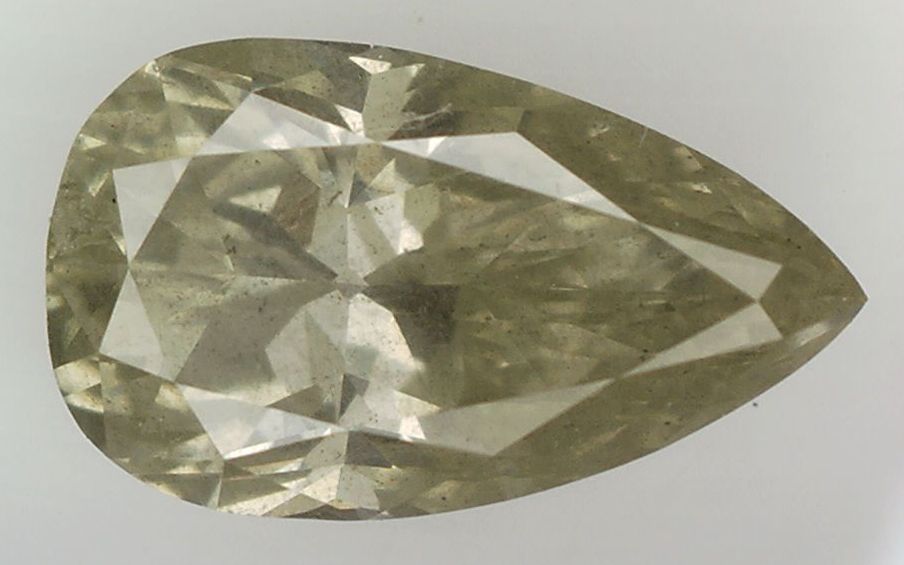 Pear Fancy Grayish Yellowish Green Natural Diamond 0.78ct loose diamond