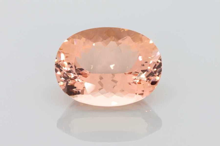 Oval Orange Morganite 19.15ct loose gemstone