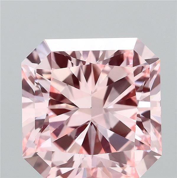 Square Radiant Fancy Intense Pink Lab-grown Diamond 3.3ct VS1 loose diamond