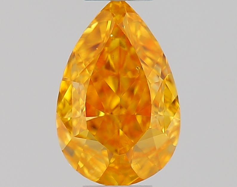 Pear Fancy Vivid Yellowish Orange Natural Diamond 0.21ct SI1 loose diamond