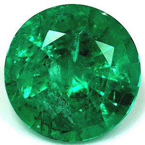 Round Green Emerald 1.35ct loose gemstone