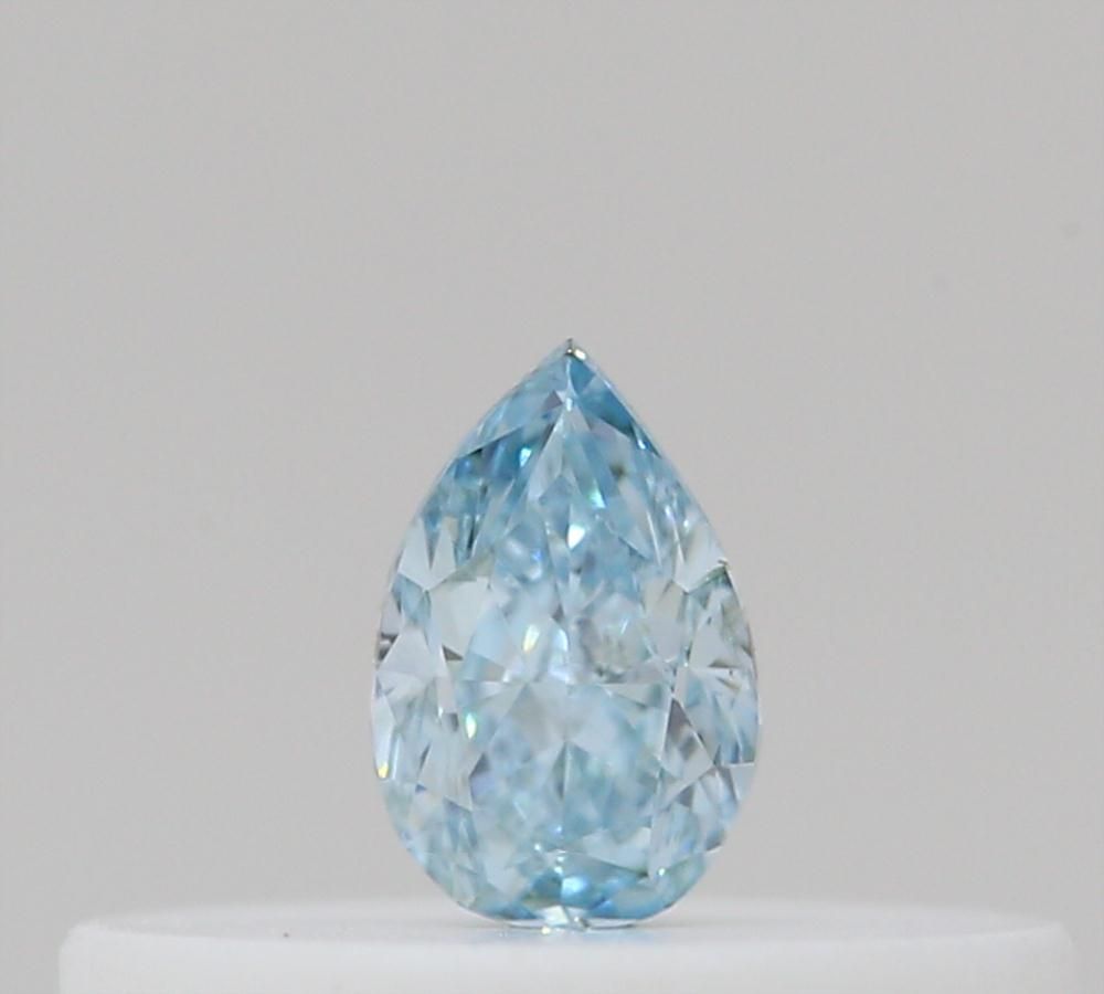 Pear Fancy Intense Green Blue Natural Diamond 0.1ct loose diamond