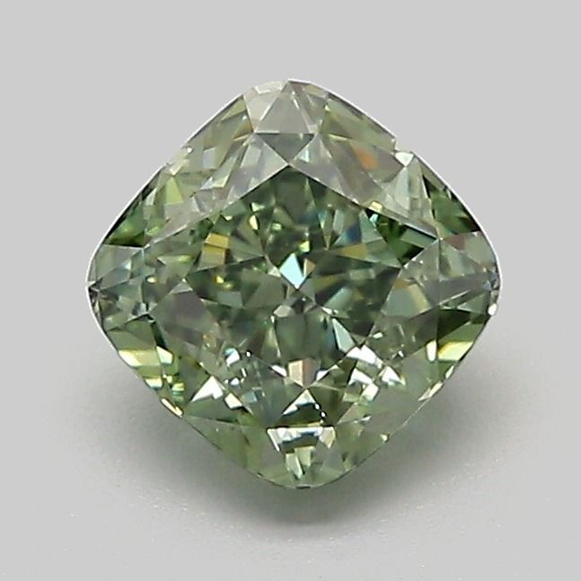 Cushion Fancy Vivid Green Lab-grown Diamond 1.07ct VS1 loose diamond