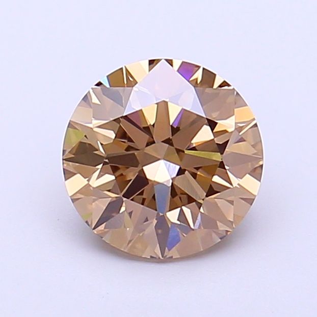 Round Fancy Light Brown Lab-grown Diamond 1.3ct VVS2 loose diamond