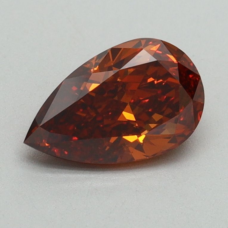 Pear Fancy Orange Lab-grown Diamond 0.96ct VS1 loose diamond