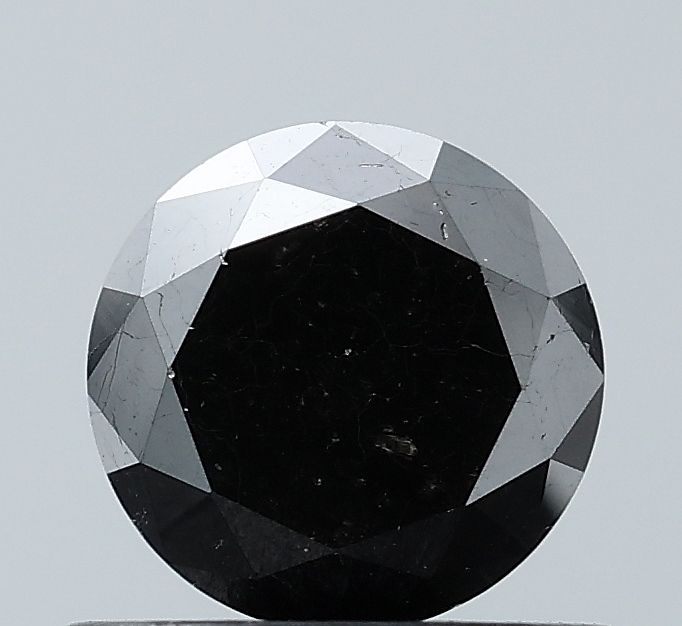Round Black Natural Diamond 0.81ct VS2 loose diamond