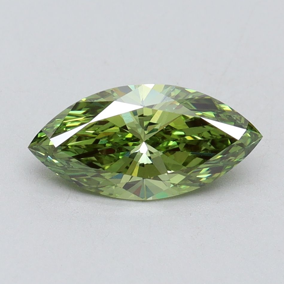 Marquise Fancy Vivid Green Lab-grown Diamond 1.06ct VS1 loose diamond
