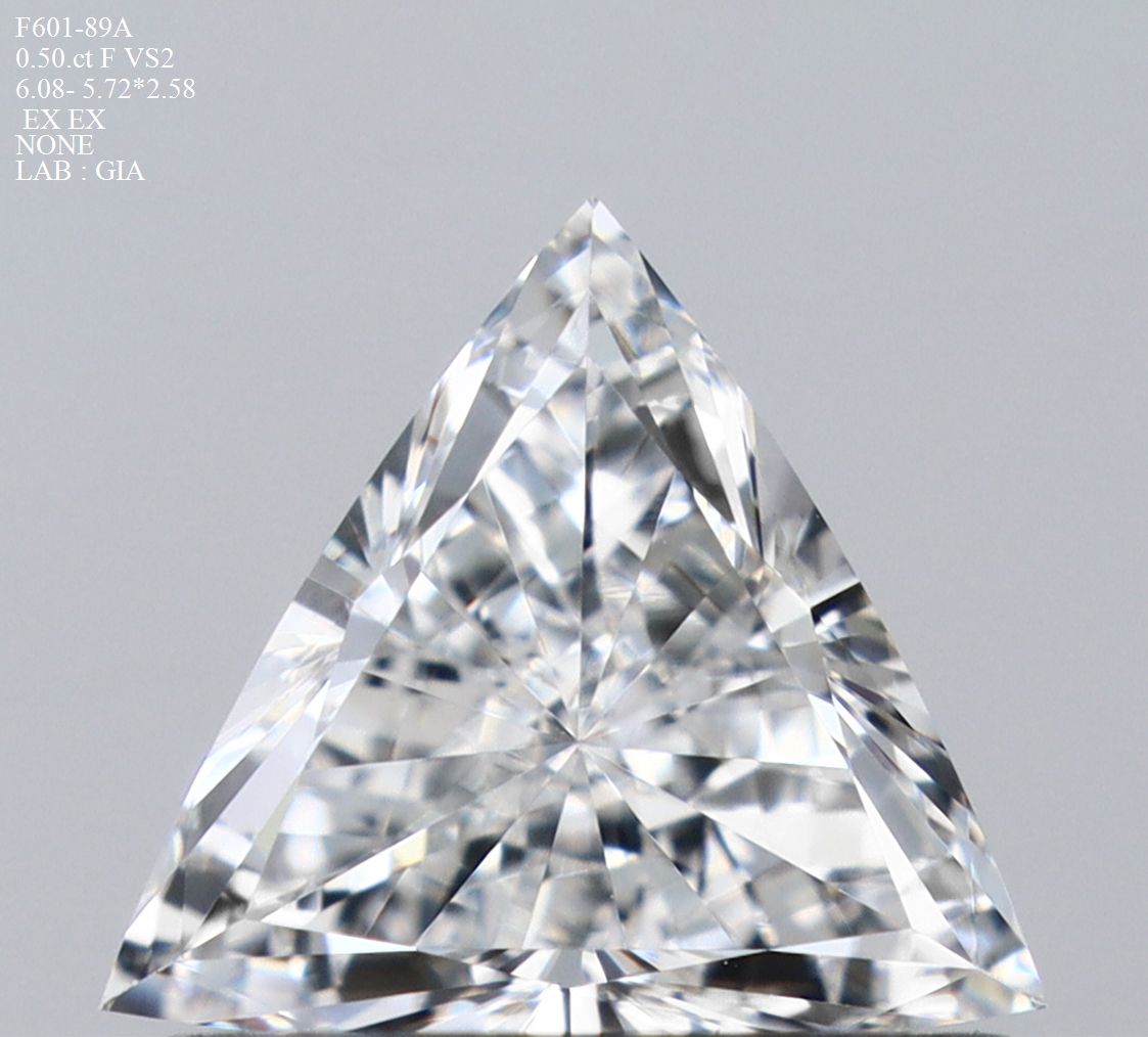 Triangular Natural Diamond 0.50ct F VS2