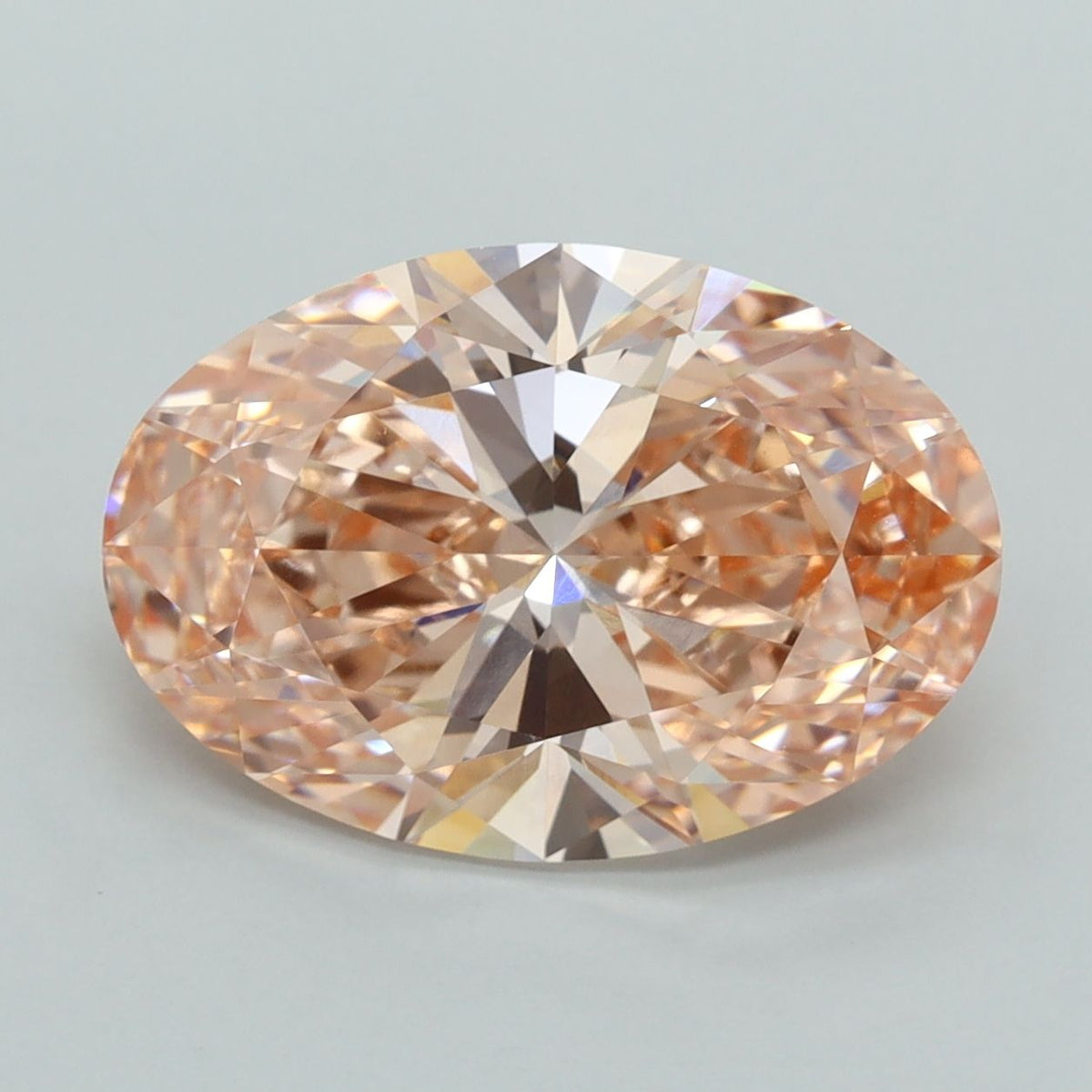 Oval Fancy Vivid Orange Lab-grown Diamond 5.04ct VVS2 loose diamond