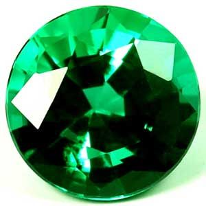 Round Green Emerald 0.8ct loose gemstone
