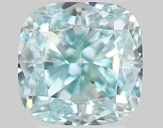 Cushion Fancy Intense Blue Green Natural Diamond 0.13ct loose diamond