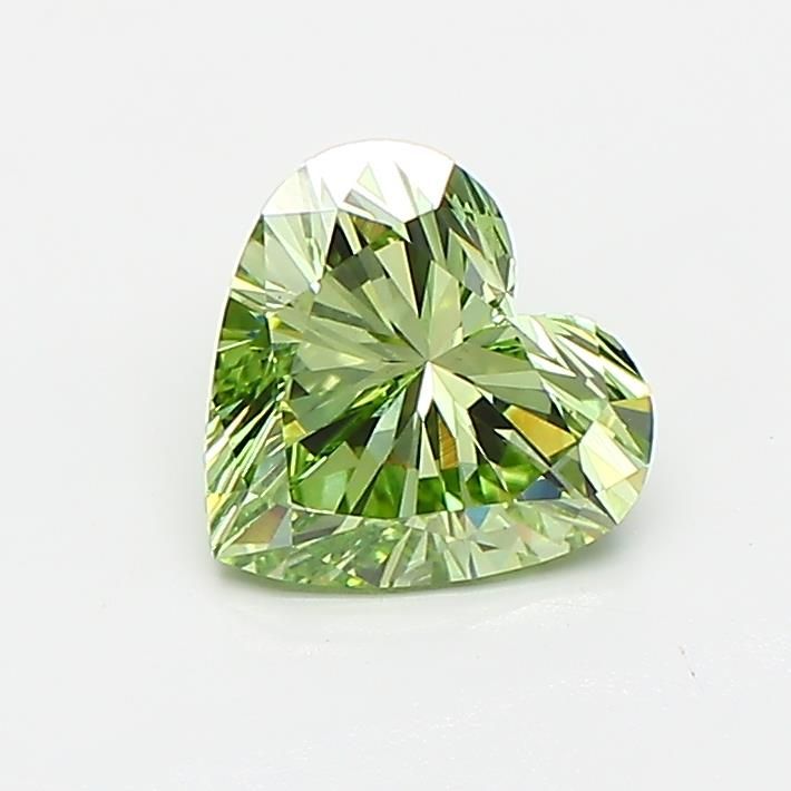 Heart Fancy Vivid Green Lab-grown Diamond 0.84ct VS2 loose diamond