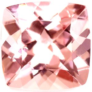 Cushion Pink Morganite 1.38ct loose gemstone