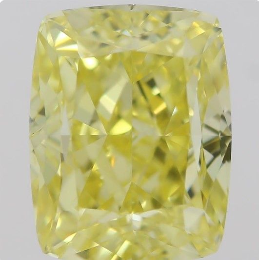 Cushion Fancy Intense Yellow Natural Diamond 1ct SI1 loose diamond