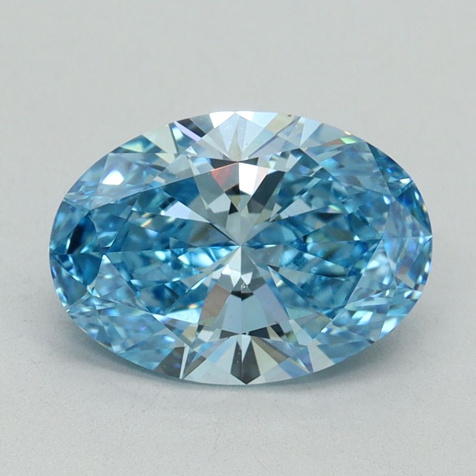 Oval Fancy Vivid Blue Lab-grown Diamond 2.17ct VS1 loose diamond