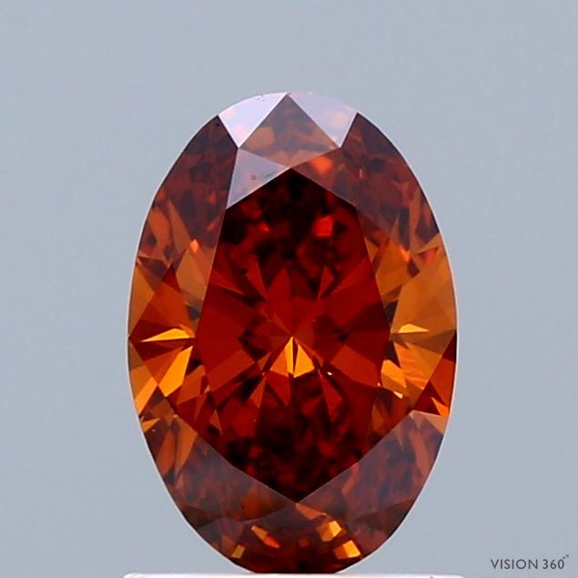 Oval Fancy Intense Brownish Orange Lab-grown Diamond 1.06ct VS1 loose diamond