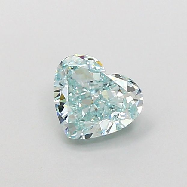 Heart Fancy Intense Blueish Green Lab-grown Diamond 0.87ct VS1 loose diamond