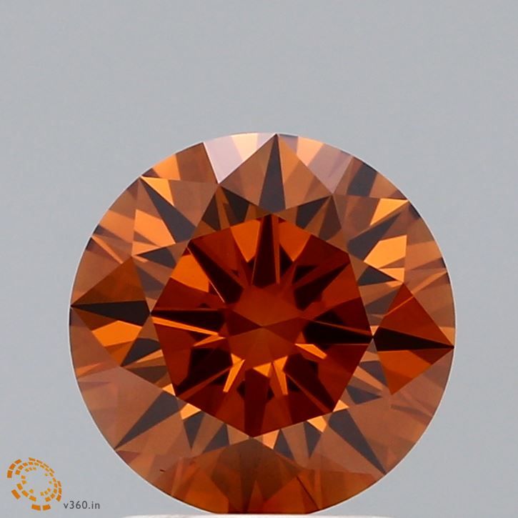 Round Fancy Vivid Orange Lab-grown Diamond 2ct VVS2 loose diamond