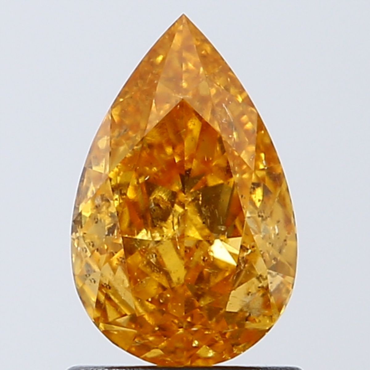 Pear Fancy Vivid Yellowish Orange Natural Diamond 1.02ct loose diamond