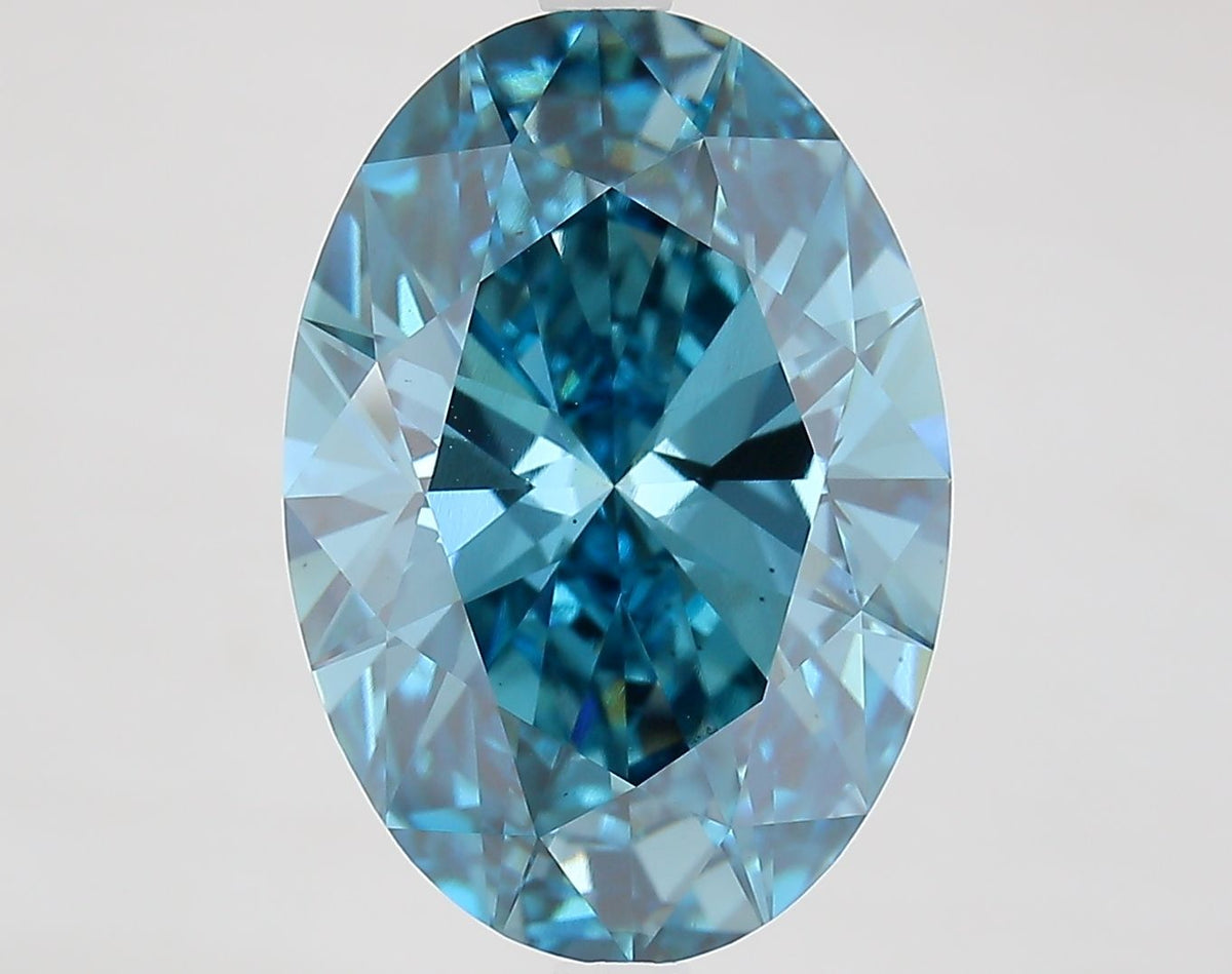 Oval Fancy Vivid Blue Lab-grown Diamond 7.05ct VS2 loose diamond