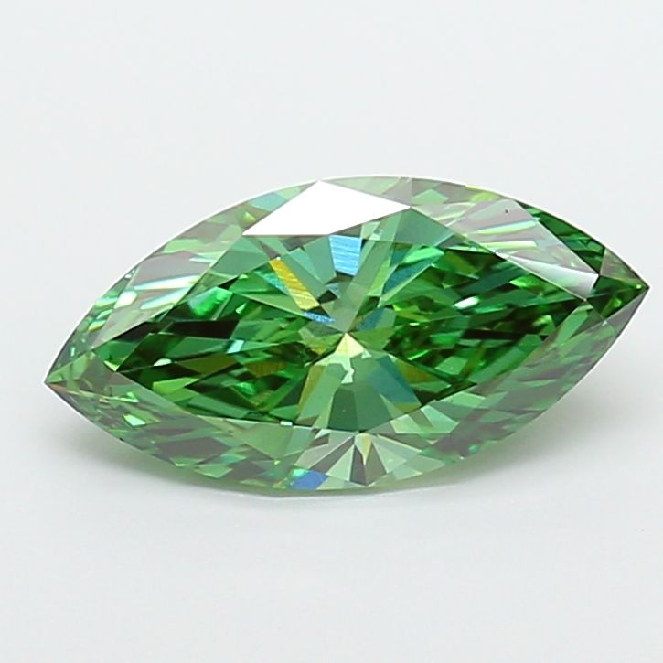 Marquise Fancy Vivid Green Lab-grown Diamond 3.01ct VS2 loose diamond