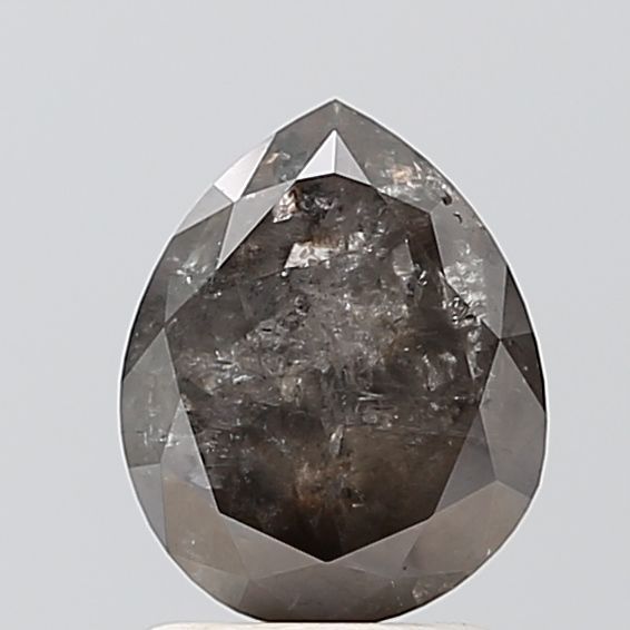 Pear Salt And Pepper Natural Diamond 2.01ct VS1 loose diamond