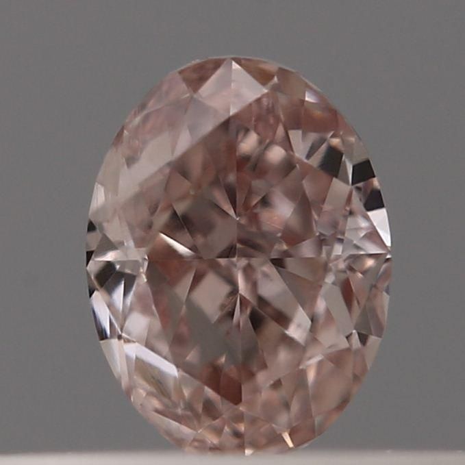 Oval Fancy Orangey Pink Natural Diamond 0.21ct VS2 loose diamond