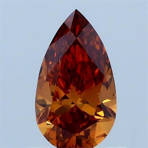 Pear Fancy Vivid Orange Lab-grown Diamond 0.71ct VS1 loose diamond
