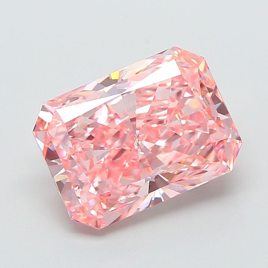 Radiant Fancy Vivid Pink Lab-grown Diamond 3.97ct VS1 loose diamond