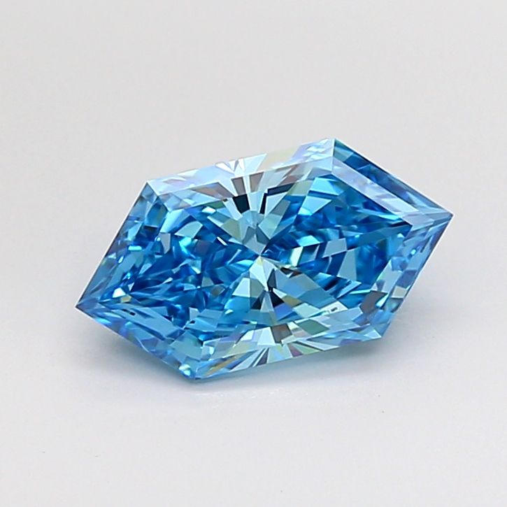 Hexagonal Fancy Vivid Blue Lab-grown Diamond 1.53ct VVS2 loose diamond