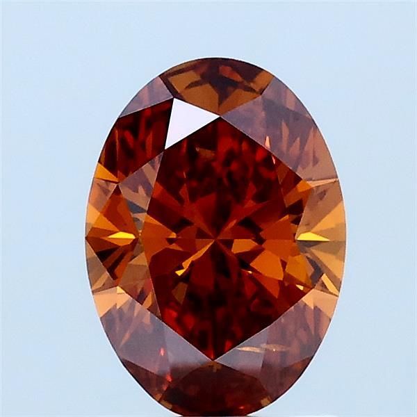 Oval Fancy Deep Orange Lab-grown Diamond 1.01ct SI2 loose diamond