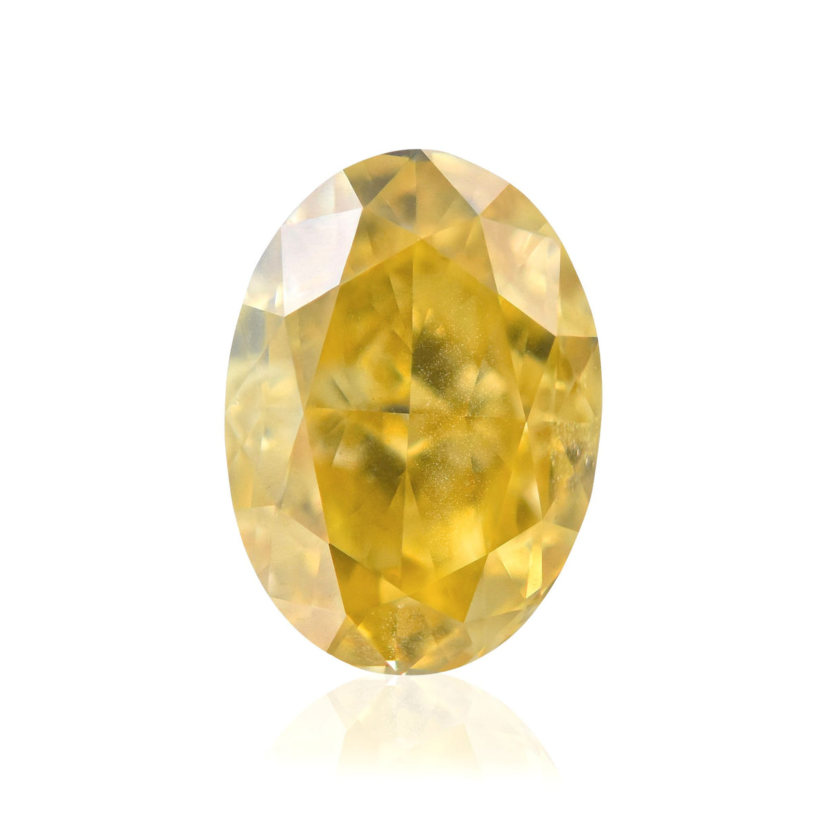 Oval Fancy Deep Yellow Natural Diamond 1ct SI1 loose diamond