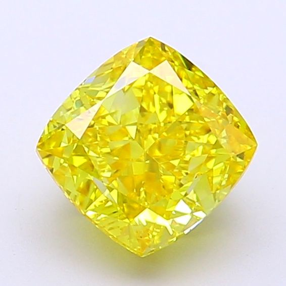 Cushion Fancy Vivid Yellow Lab-grown Diamond 1.79ct VVS2 loose diamond