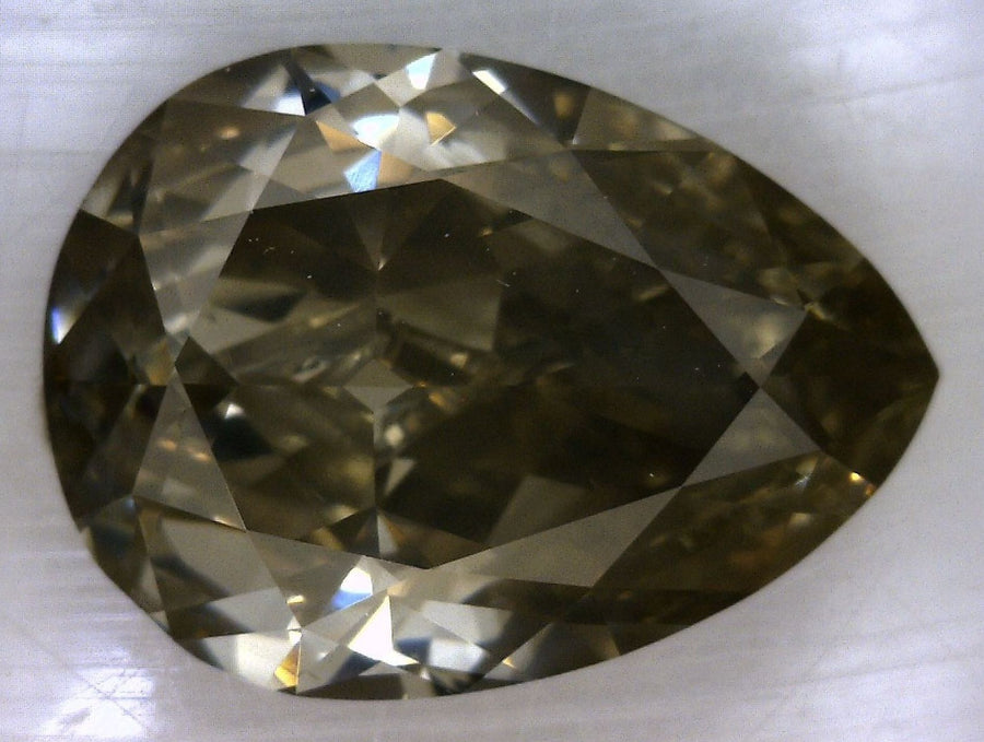 Pear Fancy Dark Yellowish Green Gray Natural Diamond 1.5ct I1 loose diamond