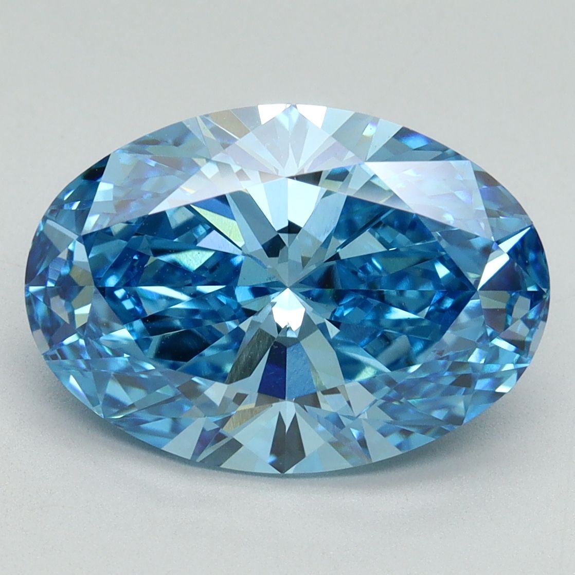 Oval Fancy Vivid Blue Lab-grown Diamond 4.76ct VS1 loose diamond